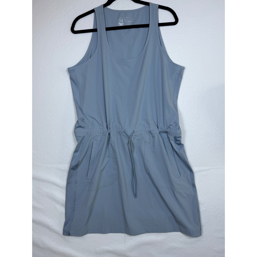 Lite Bare Womens Plus 2XL‎ Dress Blue UPF 50 Plus UV Drawstring Pockets